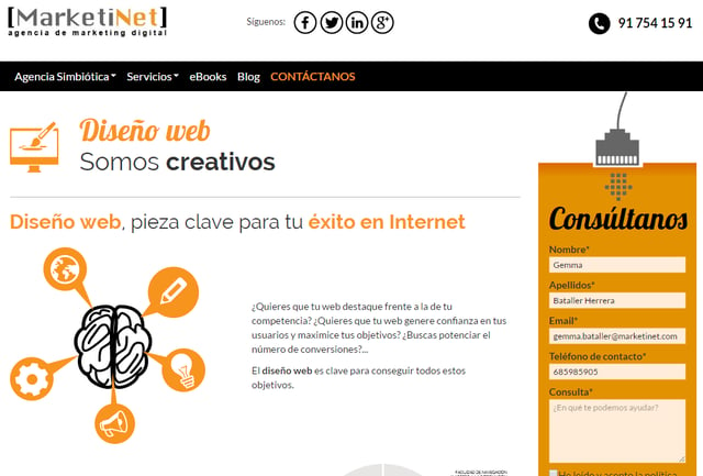 Agencia diseño web Madrid