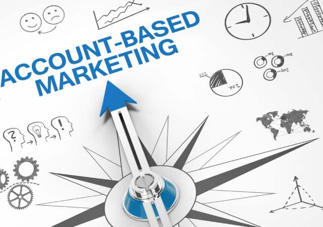 Brújula indicando la estrategia de Account-Based Marketing (ABM)