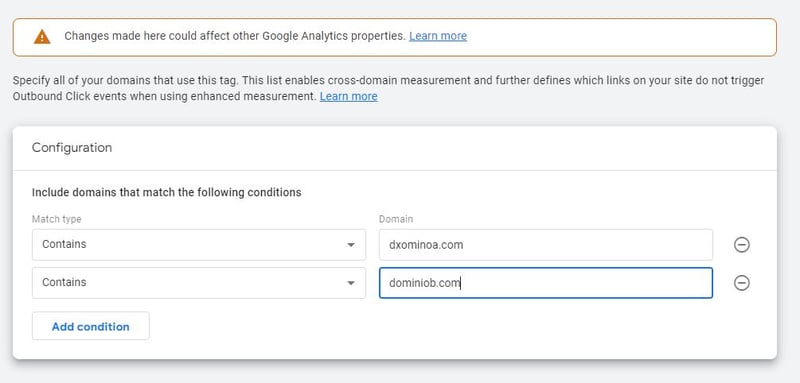 google analytics 4: seguimiento cross-domain