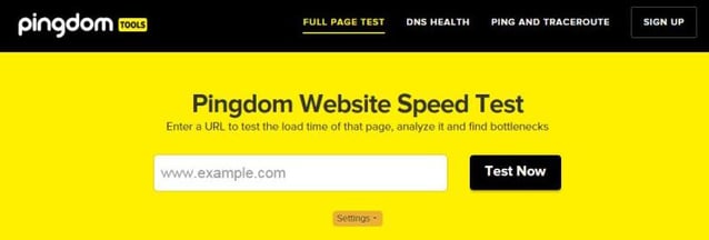 herramienta pingdom website speed test 