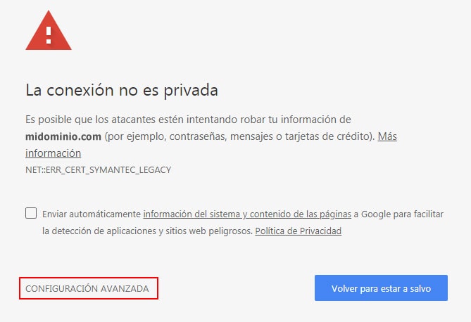Regla 5 Usabilidad web ejemplo de prevención de errores