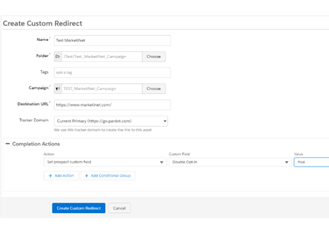 Create Custom redirects