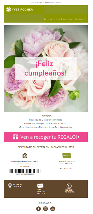 Personalización del email