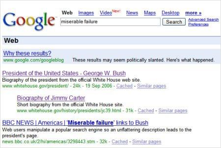 Google Bombing. Black Hat SEO