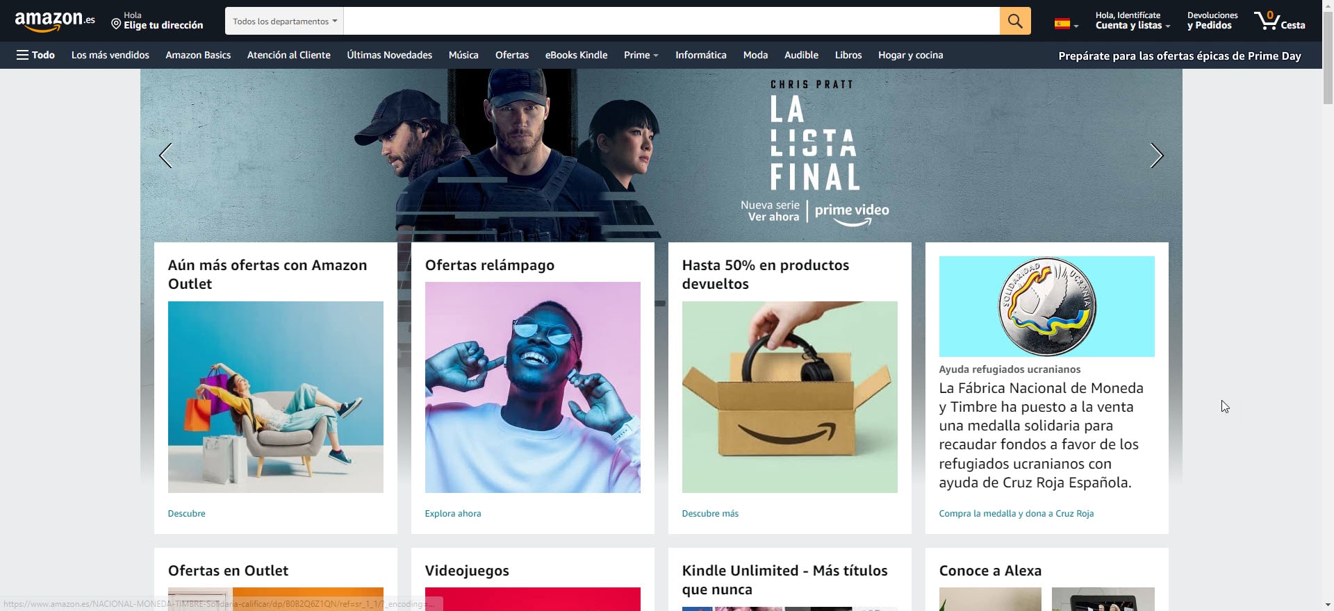 Regla 4 Usabilidad web ejemplo Amazon Estándares