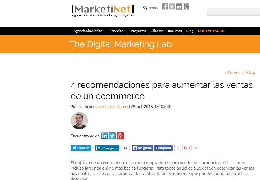Recomendaciones para aumentar las ventas de un ecommerce