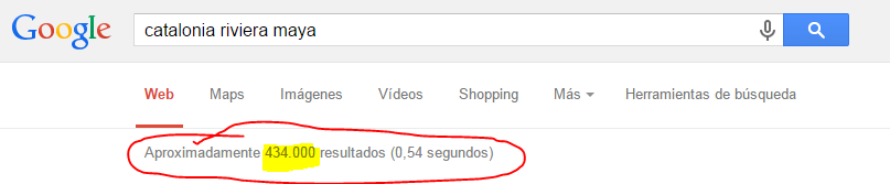 competidores según búsqueda en google