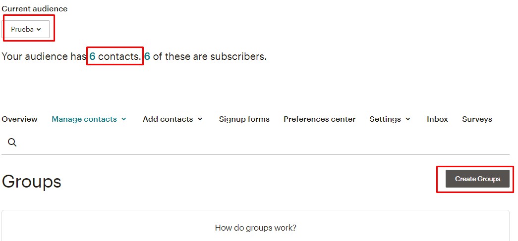 creación de grupo en mailchimp paso 2