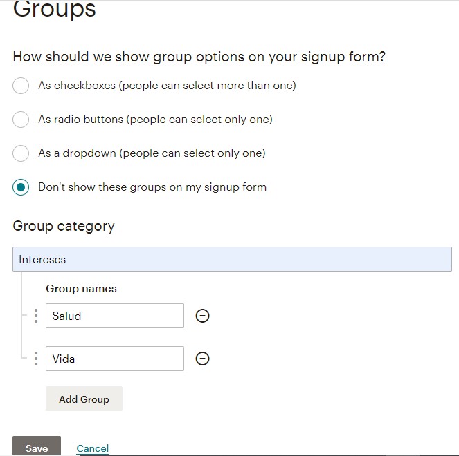 creación de grupo en mailchimp paso 3