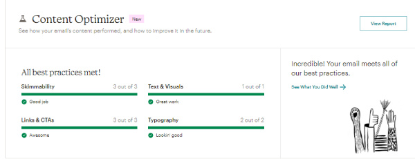 Mailchimp content optimizer