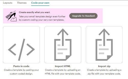 crear nuestra propia template en HTML fuera de MailChimp