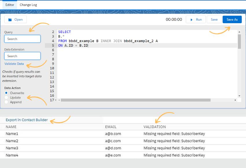 Funcionamiento de Query Studio