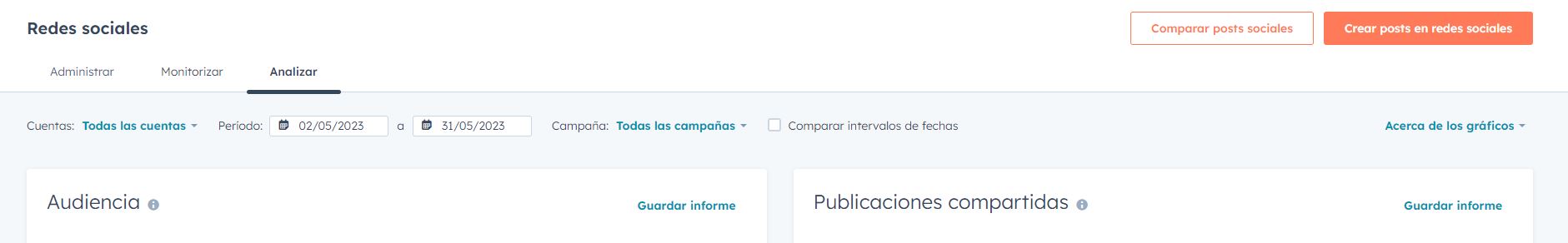 analyse social media content in Hubspot