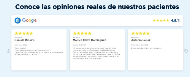 Opiniones clientes Clínica Baviera