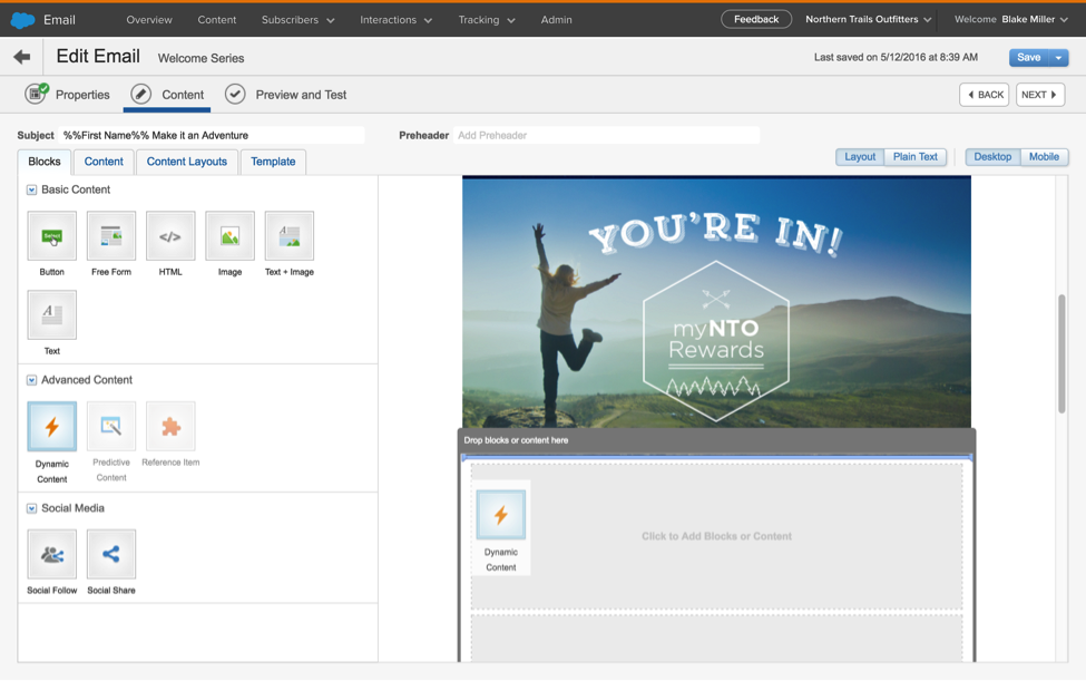 Crear bloques de contenido con Content Builder