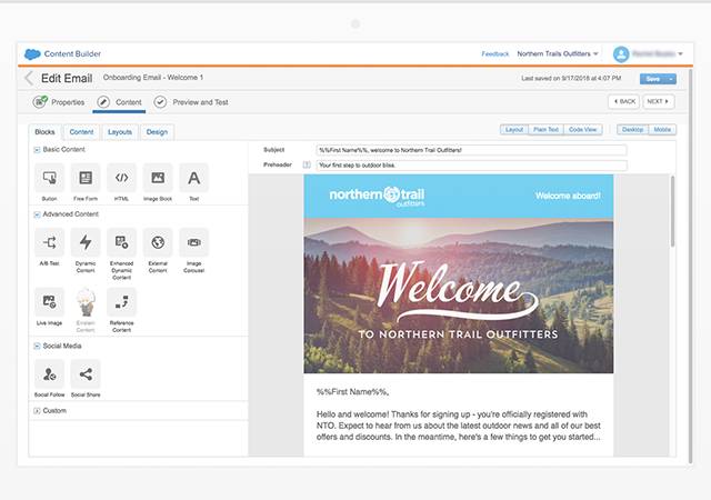 Content Builder de Salesforce Marketing Cloud