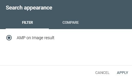 AMP en resultados de imagen en Search console