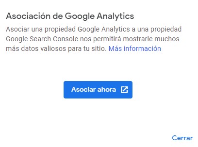 Asociar Search console y Google Analytics
