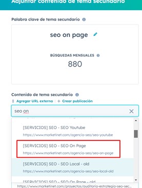 Incluir url de cada página en HubSpot
