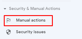 Acciones manuales de Search Console