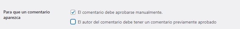 Ajustes comentarios WordPress