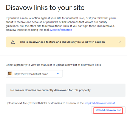 herramienta Disavow Tool de Google