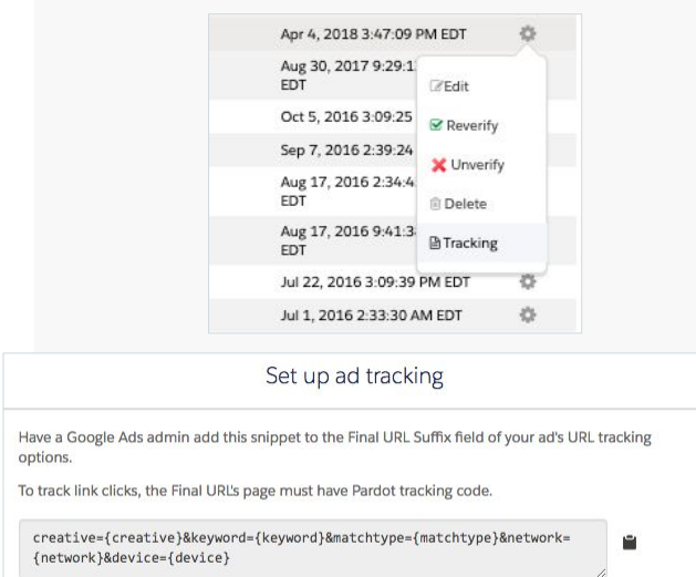 Verification and selection of the tracking template