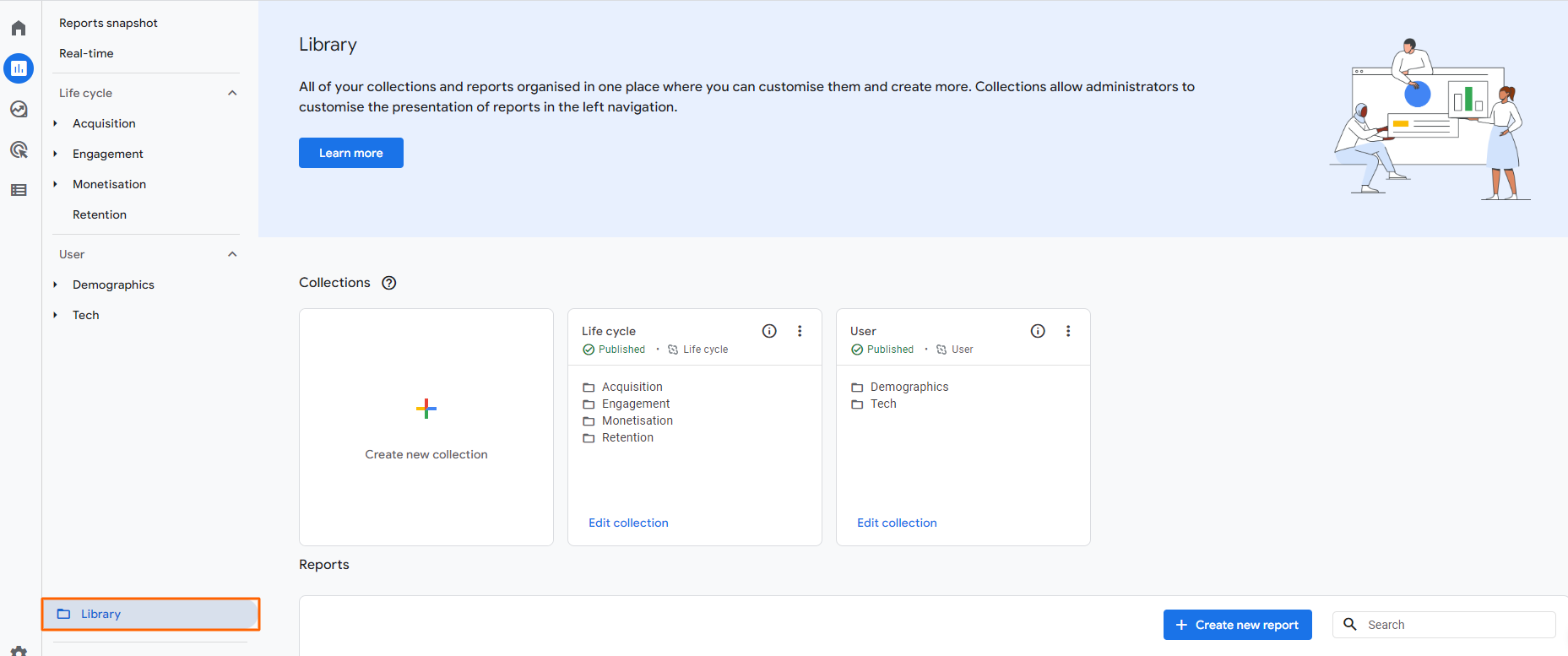 google analytics 4: reportes