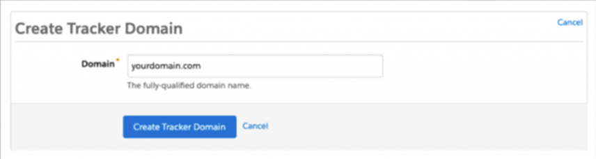 Nuevo Tracker domain Pardot
