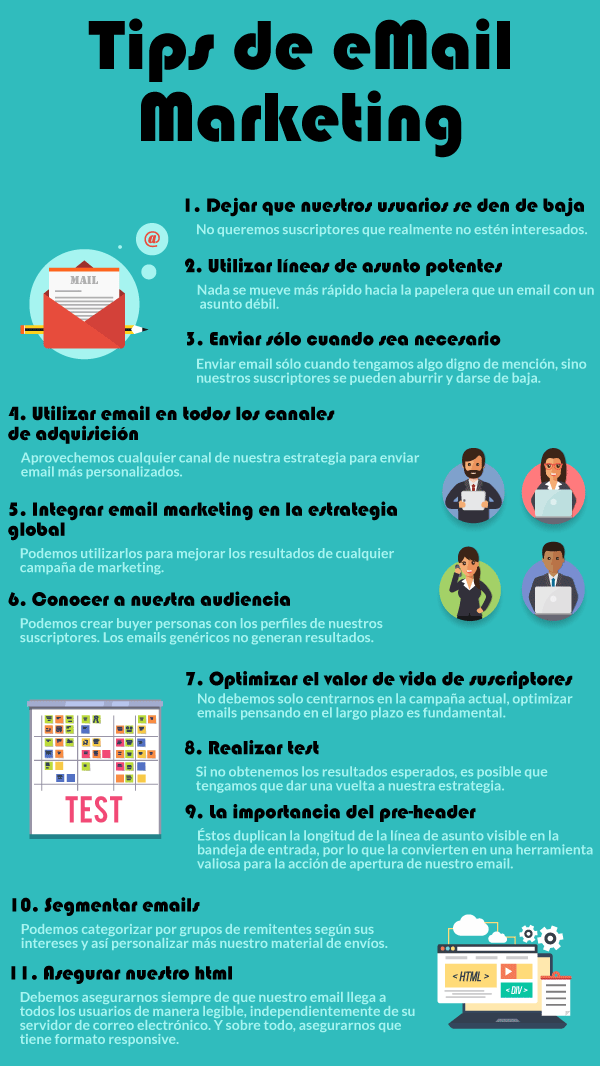 Infografia tips de eMail Marketing