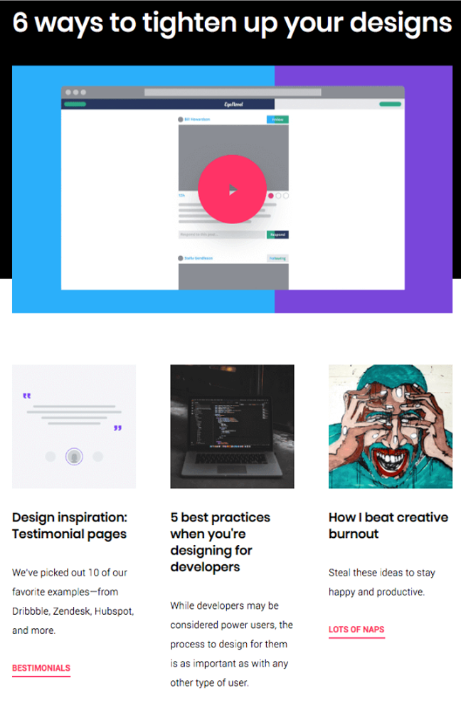 Newsletter de Invision