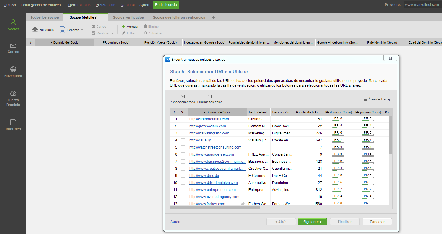 Herramienta SEO PowerSuite para linkbuilding