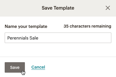 Save Template
