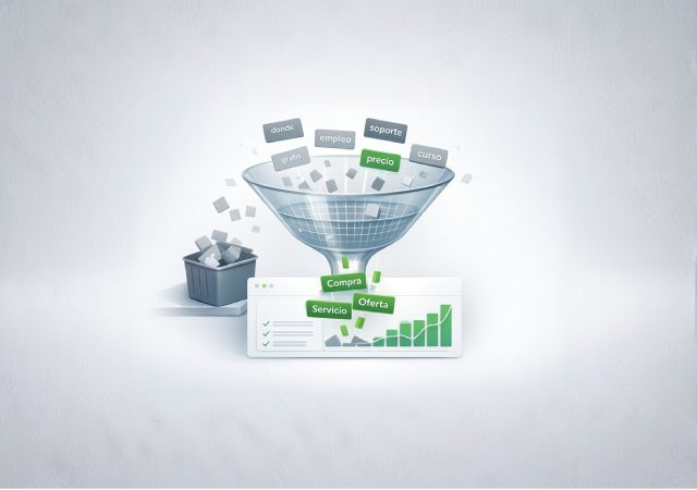 Palabras clave negativas en Google Ads