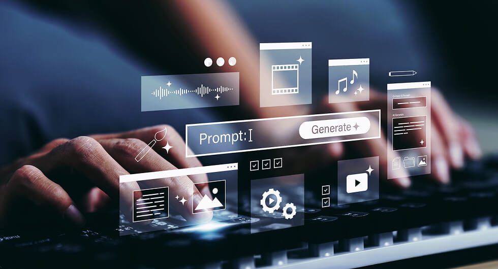 Uso responsable de la IA en la generación de contenido a partir de instrucciones de texto o prompts, combinando automatización y supervisión humana.